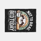 Couverture Polaire Cute Sloth Coffee Funny Quote Caffeine Lover Gift  (Devant (Horizontal))