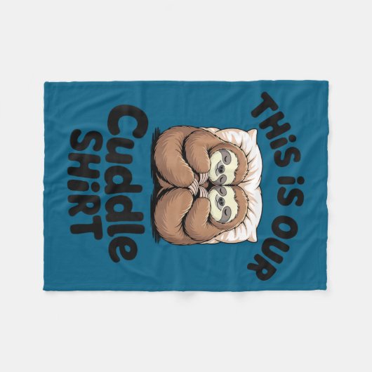 Couverture Polaire Cute Sloth Couple This Is Our Cuddle  (Devant (Horizontal))