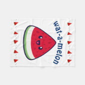 Couverture Polaire Cute Smiling Kawaii Watermelon (Devant (Horizontal))