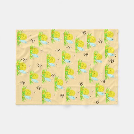 Couverture Polaire Cute Snail   (Devant (Horizontal))