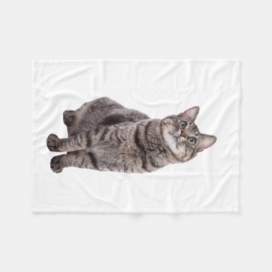 Couverture Polaire Cute tabby Chat (Devant (Horizontal))