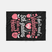 Couverture Polaire Cute Teachers Saint-Valentin (Devant (Horizontal))