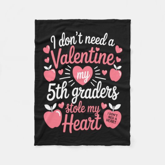 Couverture Polaire Cute Teachers Saint-Valentin (Devant)