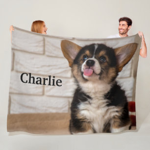 Couverture Polaire Cute Tri couleur Pembroke Welsh Corgi Chien Chien