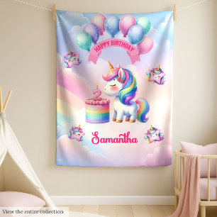 Couverture Polaire Cute Unicorn Blanket Pink Purple 2e anniversaire