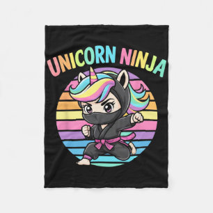 Couverture Polaire Cute Unicorn Ninja Girl Cute Preschool Squad Dread