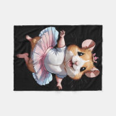 Couverture Polaire Cute Unique Et Moderne Hamster Ballet Et Ballerin (Devant (Horizontal))