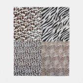 Couverture Polaire Cute Unique Mixte Leopard Zebra Poster de animal (Devant)