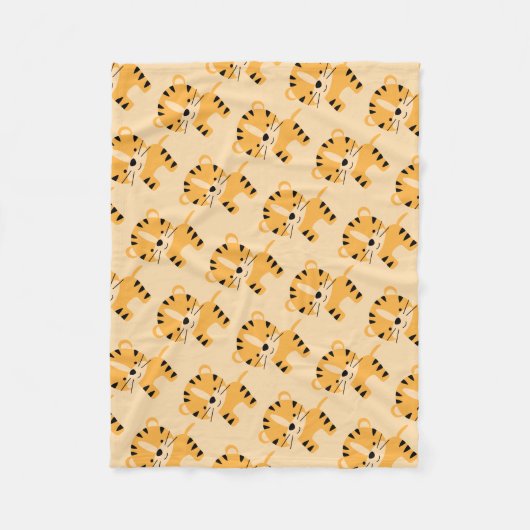 Couverture Polaire Cute Unisex Baby Tiger (Devant)