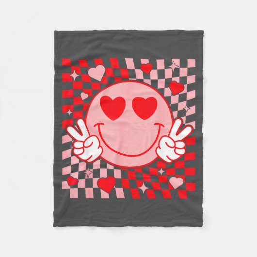 Couverture Polaire Cute Valentine Vibes Groovy Valentine Day Men Wome (Devant)