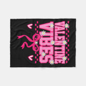 Couverture Polaire Cute Valentine Vibes Smile Face Valentines Day Gir (Devant (Horizontal))