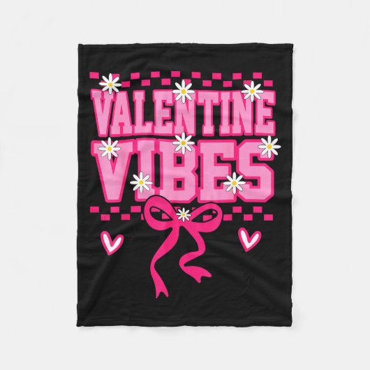 Couverture Polaire Cute Valentine Vibes Smile Face Valentines Day Gir (Devant)