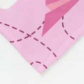 Couverture Polaire Cute Valentine Volant Avion Rouge Coeurs Rose (Coin)