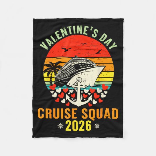 Couverture Polaire Cute Valentines Day Cruise 2026 Matching Cruise Fo (Devant)