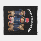 Couverture Polaire Cute Veteran's Day Fleece Blanket (Devant (Horizontal))