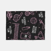 Couverture Polaire Cute Volleyball Doodle Drawing Custom Color (Devant (Horizontal))