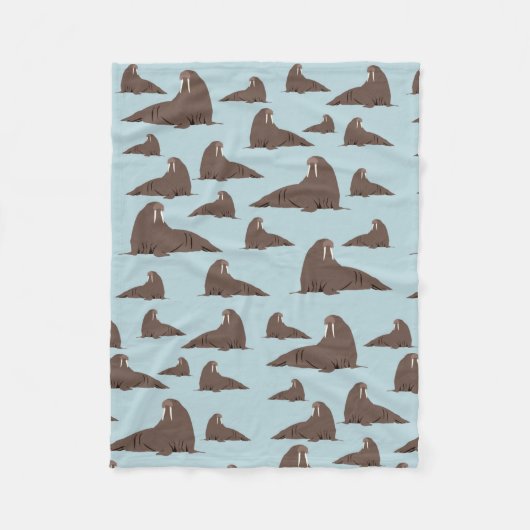 Couverture Polaire Cute Walrus Motif (Devant)