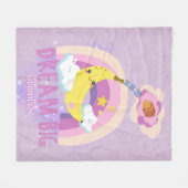 Couverture Polaire Cute Whimsical arc-en-ciel rêve pain banane violet (Devant (Horizontal))