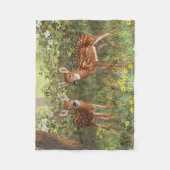 Couverture Polaire Cute White Deer Twin Fawns (Devant)