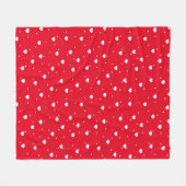 Couverture Polaire Cute White & Red Hearts Motif sans couture (Devant (Horizontal))