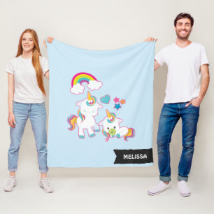 Couverture Polaire Cute White Unicorns Magique Mère & Bébé