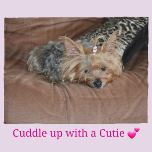Couverture Polaire Cute Yorkshire Terrier Puppy