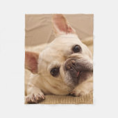 Couverture Polaire Cutest Baby Animals | French Bulldog Head Tilt (Devant)