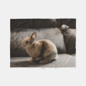 Couverture Polaire Cutest Baby Animals | Netherland Dwarf Rabbit (Devant (Horizontal))