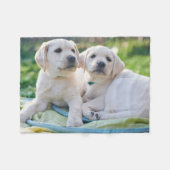 Couverture Polaire Cutest Baby Animals | Yellow Labrador Retrievers (Devant (Horizontal))