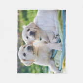 Couverture Polaire Cutest Baby Animals | Yellow Labrador Retrievers (Devant)