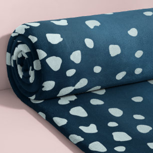 Couverture Polaire Cuve en Poster de animal bleu doux aux points de c