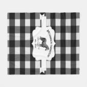 Couverture Polaire Cuvette de la ferme de Cheval de Buffle noir (Devant (Horizontal))