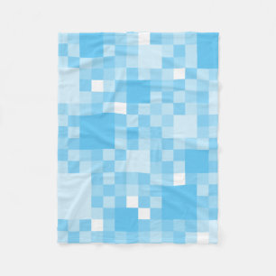 Couverture Polaire Cyan numérique Pixellit petits Carrés