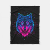 Couverture Polaire Cyber Wolf For Animal Lovers And Birthday And Birt (Devant)