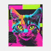Couverture Polaire Cyberpunk Kitty Art (Devant)