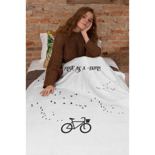 Couverture Polaire Cycling Life, gratuit comme un oiseau personnalisa