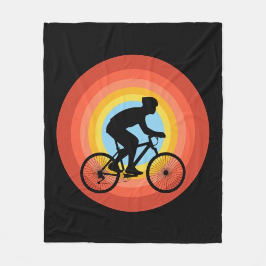 COUVERTURE POLAIRE CYCLISME COUCHER DE SOLEIL VINTAGE (Devant)