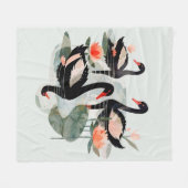 Couverture Polaire Cygnes noirs (Devant (Horizontal))