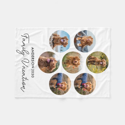 Couverture Polaire D 7 Photo Collage Family Vacation (Devant (Horizontal))