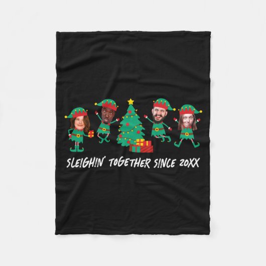 Couverture Polaire D Funny Face Photo Christmas Elf (Devant)