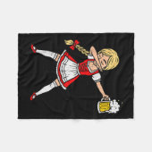 Couverture Polaire Dabbing Allemande Femmes Lederhosen Boire Bière (Devant (Horizontal))