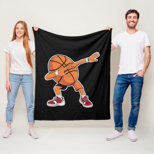 Couverture Polaire Dabbing Basketball Ball Funny Sports Joueur (En situation)