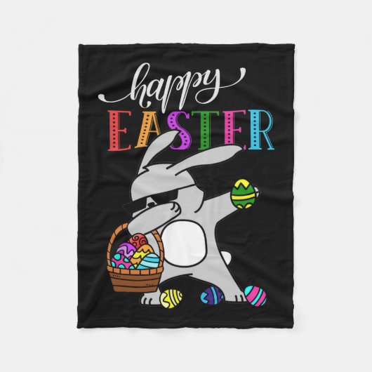 Couverture Polaire Dabbing Bunny Happy Easter Day Outfit (Devant)