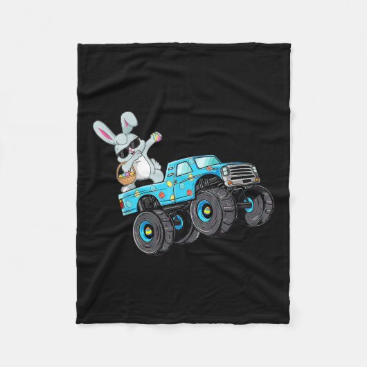 Couverture Polaire Dabbing Bunny Joyeux Monster de Pâques Amateurs de (Devant)