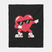 Couverture Polaire Dabbing Coeur drôle Cadeaux Valentines Jour (Devant)