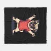 Couverture Polaire Dabbing Dabbing Dab Carlin Chien Animaux Danse Ani (Devant (Horizontal))