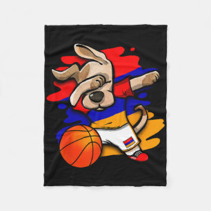 Couverture Polaire Dabbing Dog Arménie Maillot de fans de Sketll Drap