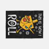 Couverture Polaire Dabbing Dreidel Ugly Hanukkah Funny Chanukah Men W (Devant (Horizontal))