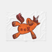 Couverture Polaire Dabbing Gingerbread Unicorn Cookie Christmas  (Devant (Horizontal))