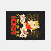 Couverture Polaire Dabbing Horse Chinese New Year Of The Horse2026 (Devant (Horizontal))